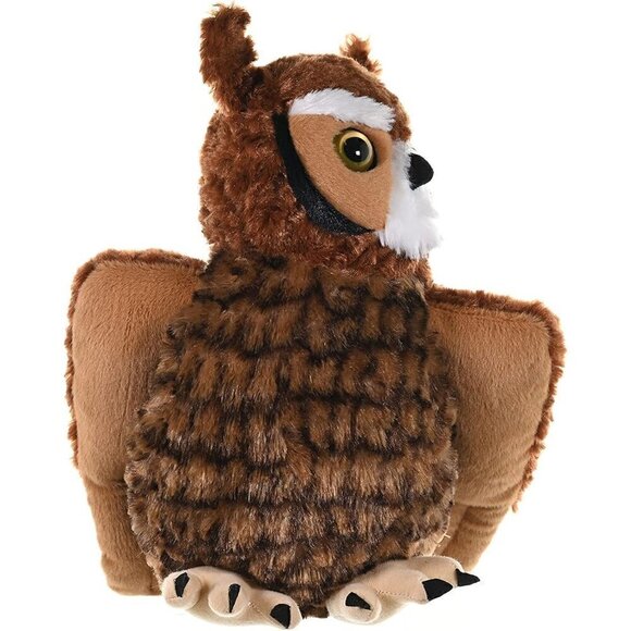 12 Inches Great  Horned Owl Plush Stuffed Animal Toy for Kids - Picture 3 of 7
